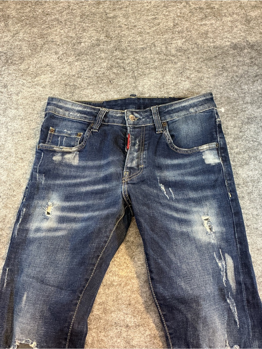 DSQUARED2 Y2K European Slim Fit Distressed Men's Jeans - Blue Size 42 - Picture 2 of 5